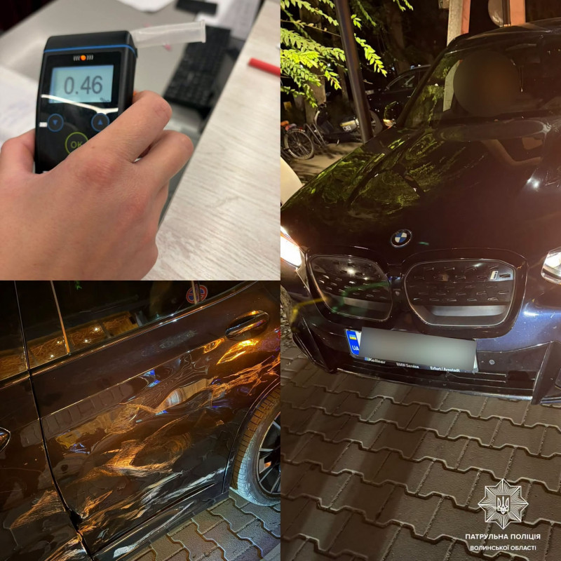 На Волині п’яний водій BMW протаранив Lexus