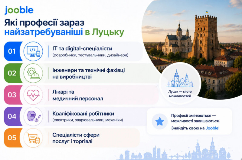 Чому спеціалісти повертаються в Луцьк у 2026 році і знаходять достойну роботу на Jooble