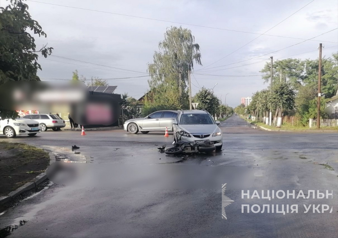 У Любомлі вчора 20-річна водійка збила мотоцикліста