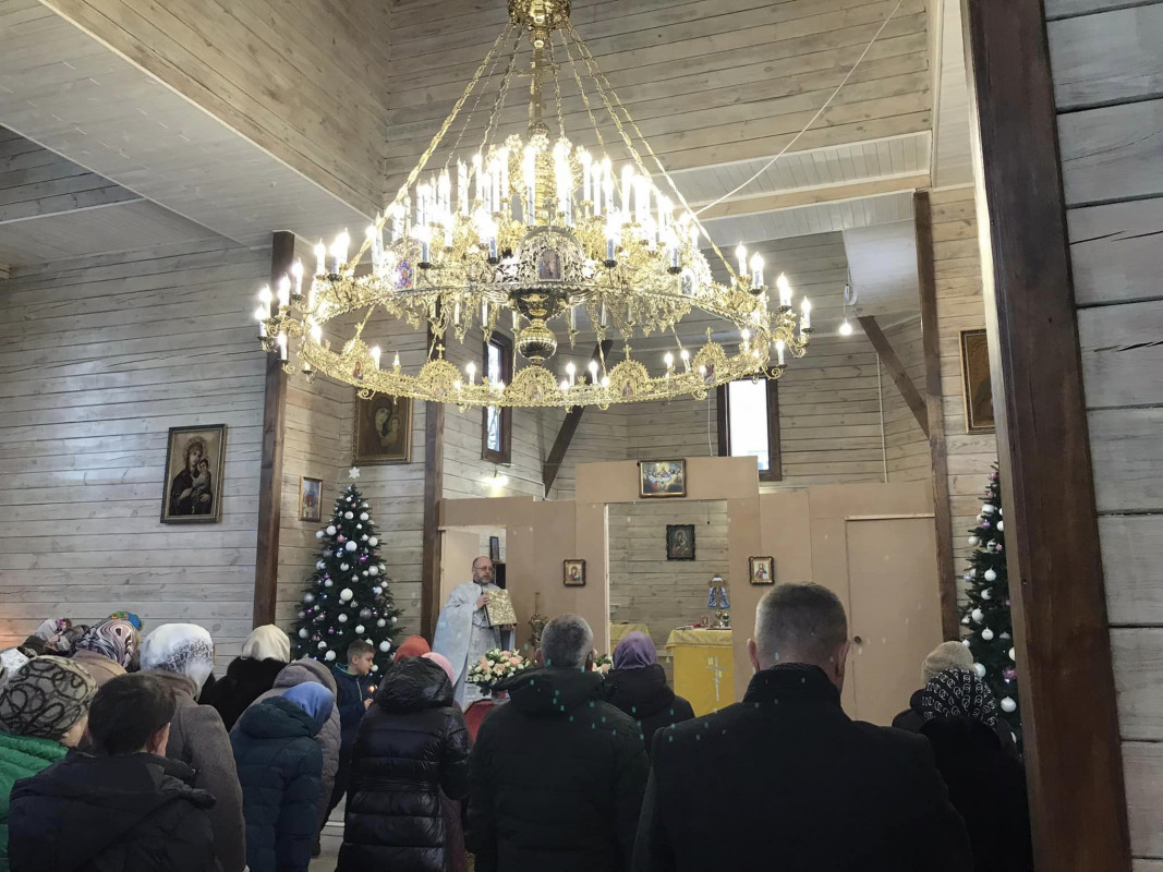 Напередодні Різдва на Волині відбулось перше богослужіння в новозбудованому храмі ПЦУ