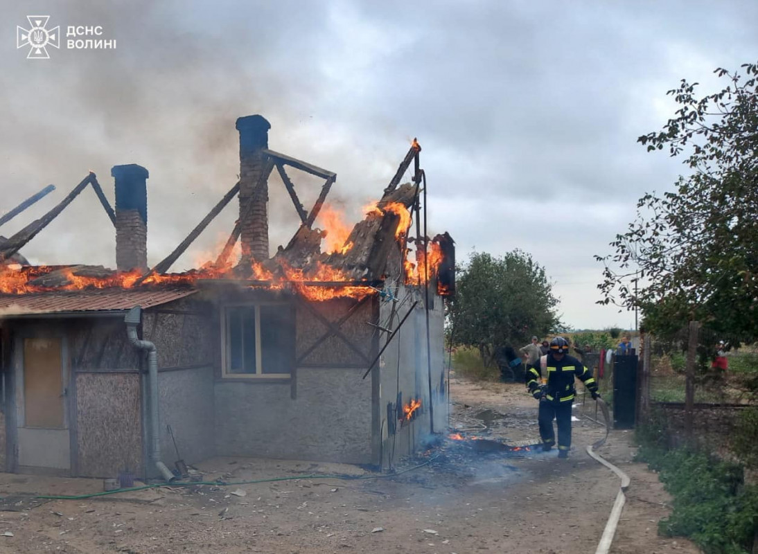 У селі на Волині сталася пожежа через коротке замикання