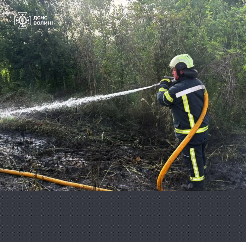 У трьох районах Волині досі гасять торфовища: за добу ліквідували чотири пожежі в екосистемах