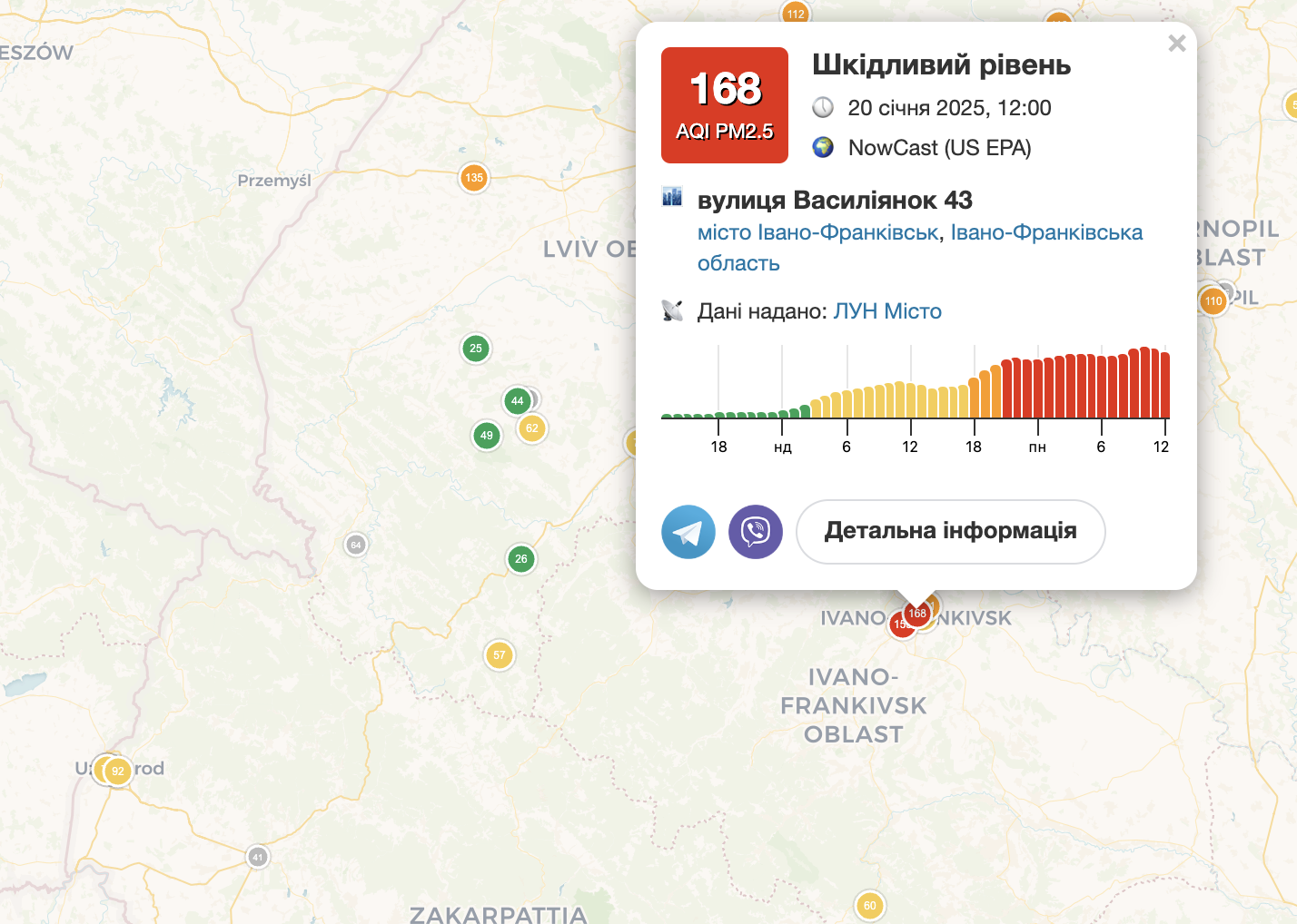 Львів та інші міста на Заході огорнув смог: що відбувається з якістю повітря на Волині. Карти