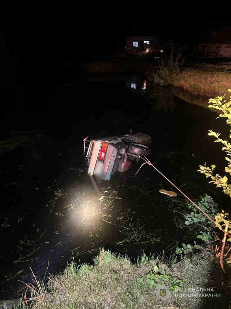 Трагічна ДТП на Волині: авто злетіло у став, загинули водій і пасажир