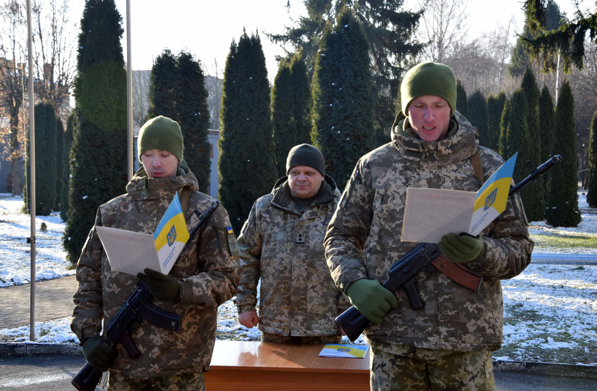 «Вся країна має працювати на перемогу», – новобранець прикордонників Волині присягнув на вірність Україні