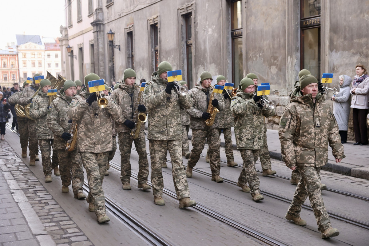 Військовий оркестр Волині провів в останню путь народного артиста Степана Гігу