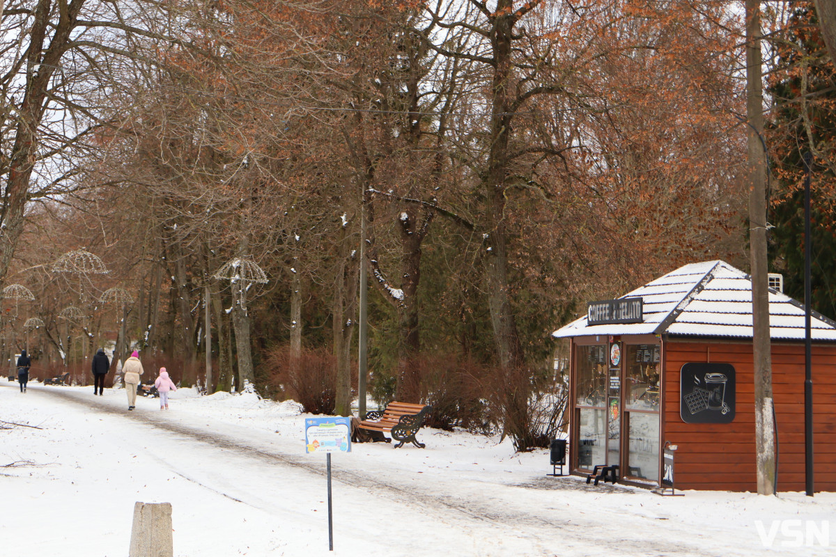 Як виглядає центральний парк у Луцьку у перші дні 2026 року. Фоторепортаж