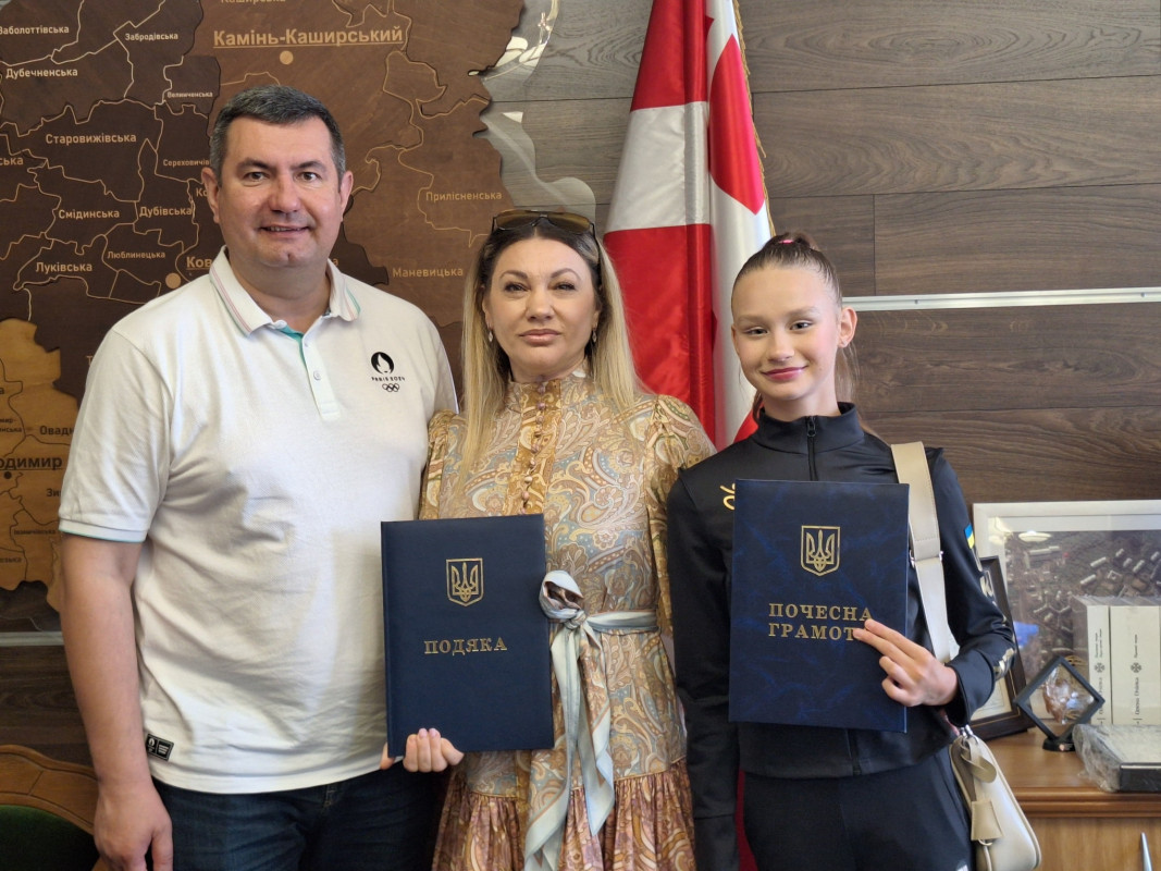 На Волині привітали 14-річну Маргариту Мельник, яка виборола «золото» на Чемпіонаті Європи з гімнастики