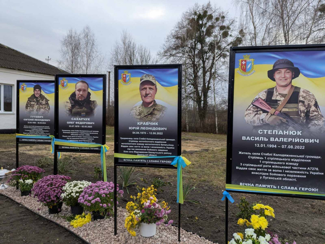 У громаді на Волині відкрили алеї пам’яті на честь загиблих захисників-земляків