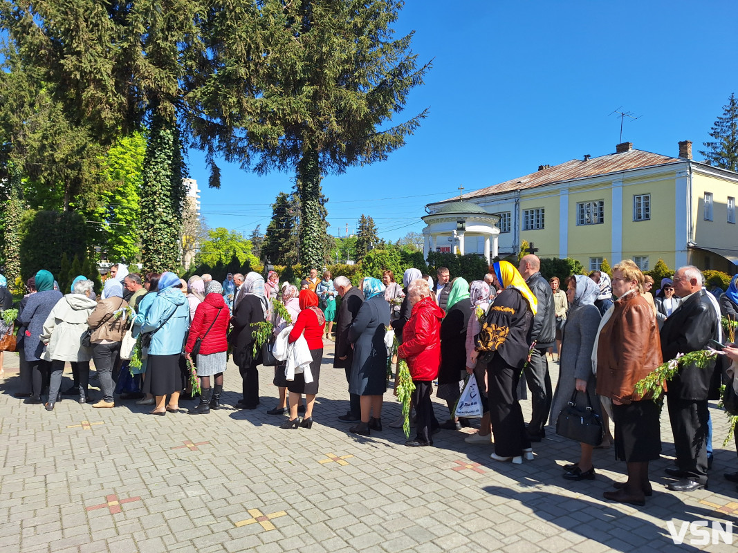 «Не я б'ю – верба б'є»: як у головному соборі Луцька освячували вербу