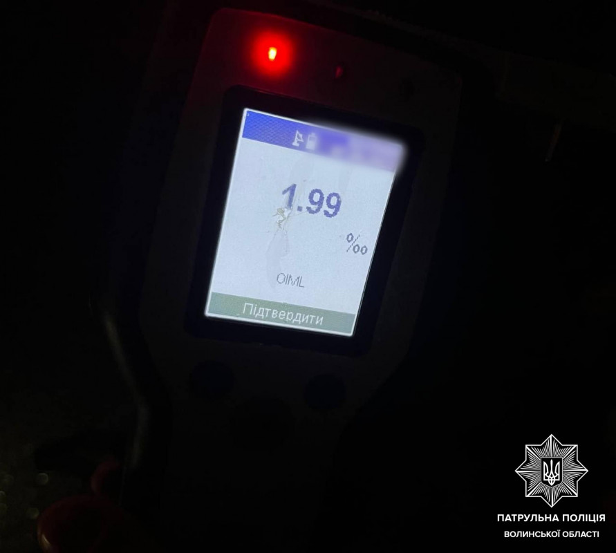 П’яний за кермом у комендантську годину: у Луцьку зловили водія-порушника
