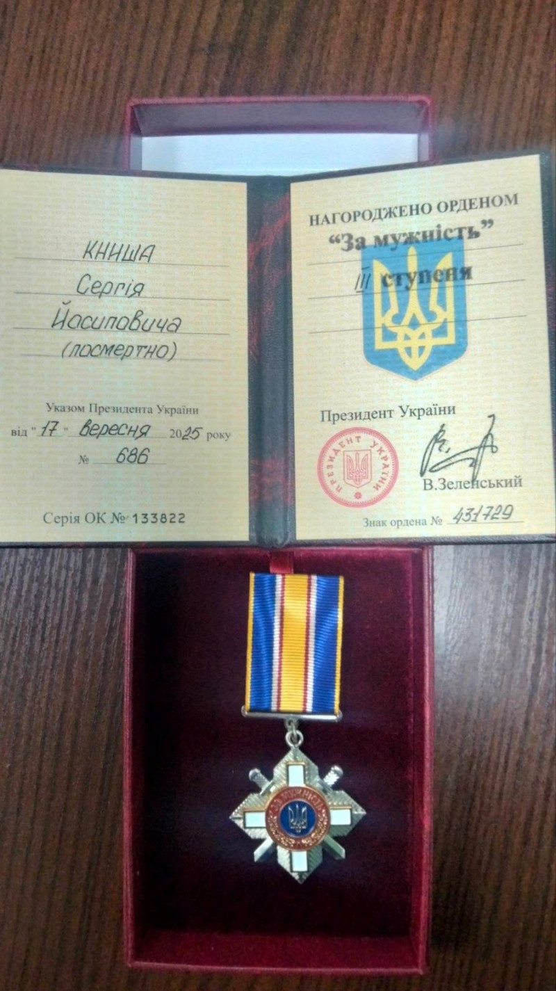 Військового з Волині посмертно відзначили орденом «За мужність» за героїзм на фронті