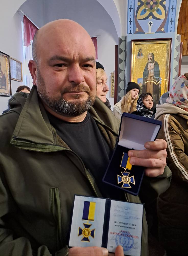 Волонтер з Волині отримав почесну нагороду «Хрест Патріота України»