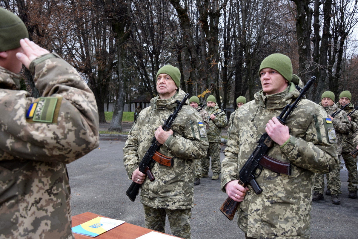 На Волині рекрути-прикордонники склали присягу: серед них 54-річний майстер карате