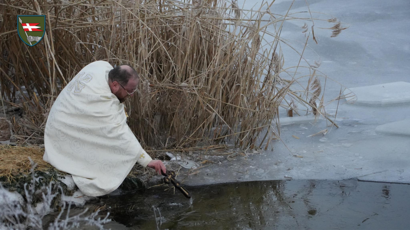 Бійці двох волинських бригад відзначили Водохреще. ФОТО