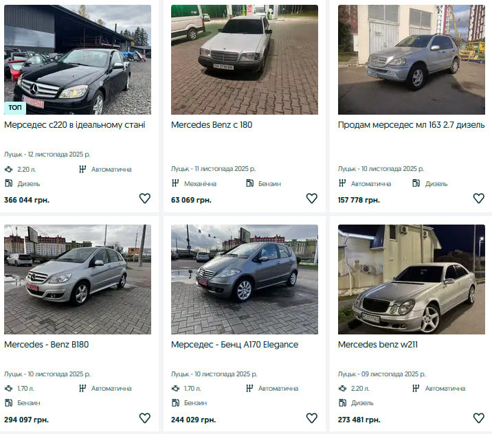 Скільки у Луцьку коштують бюджетні та преміум авто