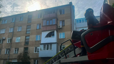 У місті на Волині спалахнула пожежа в багатоповерхівці: постраждав власник квартири