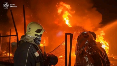 На Волині ліквідували пожежу після атаки ворожих дронів