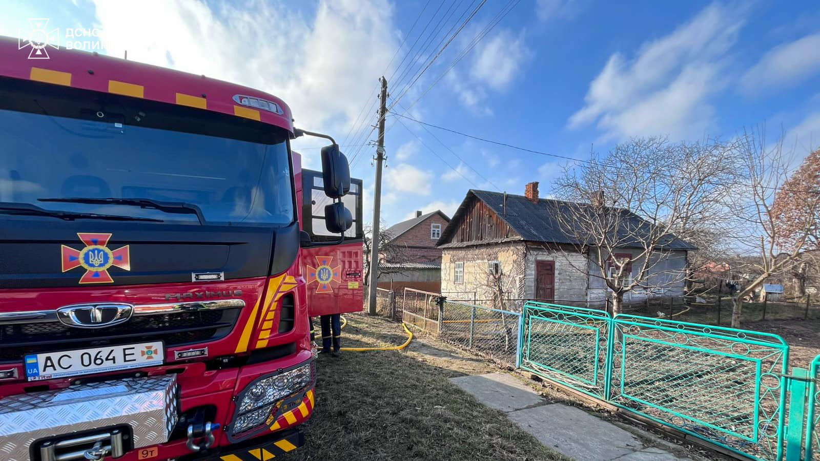 На Волині через коротке замикання горів житловий будинок