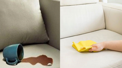 Плями на дивані зникли за кілька хвилин: рецепт простого засобу