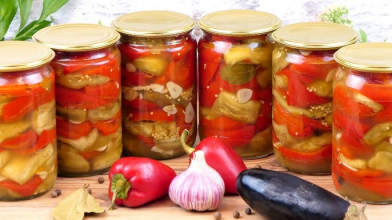Мариновані баклажани з болгарським перцем на зиму: простий рецепт