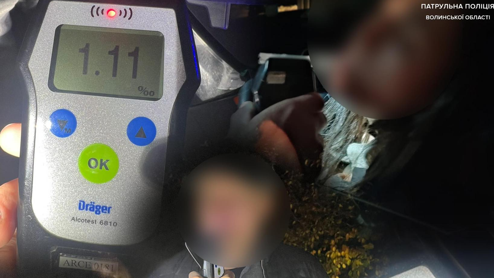 У Ковелі та в Луцьку виявили трьох п’яних водіїв – один намагався втекти