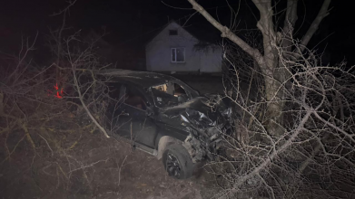 ДТП у селищі на Волині: п'яний водій з’їхав у кювет і врізався в дерево, постраждала жінка