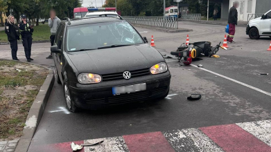 На Волині внаслідок ДТП постраждала мотоциклістка, вона у лікарні