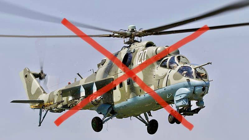 Український стрілець-зенітник збив російський вертоліт Мі-24