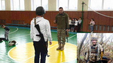 Отримав поранення біля Соледару і Куп'янська: після фронту волинянин навчає школярів «Захисту України»