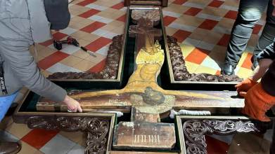 У Свято-Успенському соборі на Волині рятують унікальне «Розп’яття» XV століття