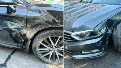 Дорожня пригода в центрі Луцька: два авто не поділили смугу