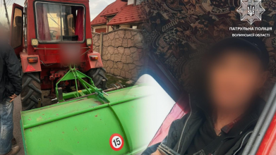 У Ковелі спіймали п’яного водія трактора