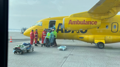 Медики з Волині транспортували важкопораненого пацієнта з опіками до Польщі