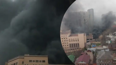 Масштабна пожежа на Росії: у Ростові-на-Дону палає адміністративна будівля
