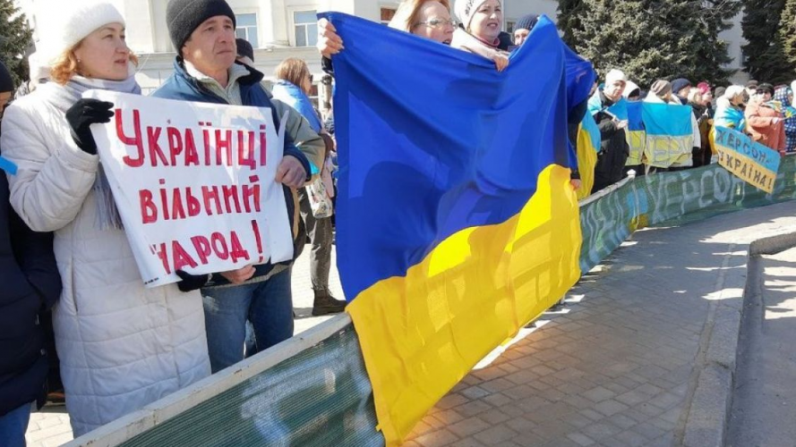У Херсоні росіяни розігнали мітинг за Україну