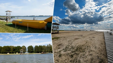 Світязь стрімко міліє: за рік вода відступила на десятки метрів — фото