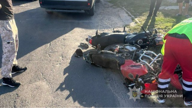 На Волині зіткнулися мотоцикли, є постраждалі