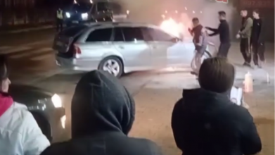 У міста на Волині загорівся автомобіль. Відео