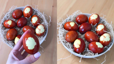 Цибулеве лушпиння та листя петрушки: як приготувати незвичайні яйця на Великдень