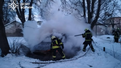 У місті на Волині горів автомобіль