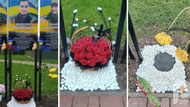 На Волині невідомий вкрав кошик із квітами та ліхтарики з Алеї слави