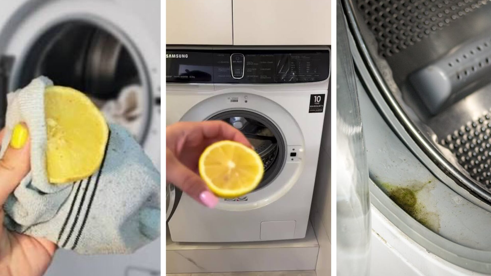 Лимон у шкарпетці — і пралка без запаху: простий домашній метод