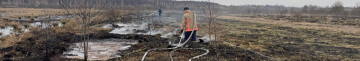 На Волині понад 7 годин гасили торф: за добу ліквідували 10 пожеж на 5 гектарах