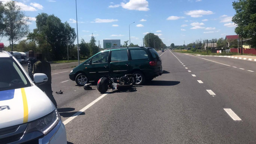 У ДТП на Ковельщині мотоцикліст зіткнувся з легковиком: двоє постраждалих