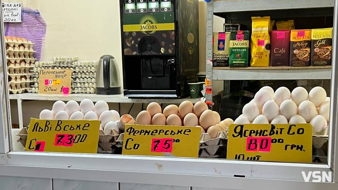 Скільки коштують яйця на ринках у Луцьку: огляд цін