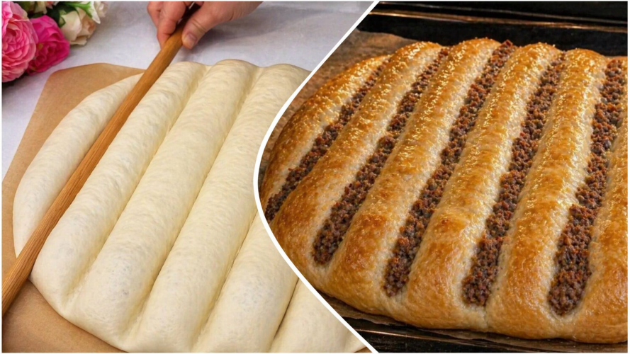 Соковитий пиріг із фаршем, який готується простіше за біляші й чебуреки