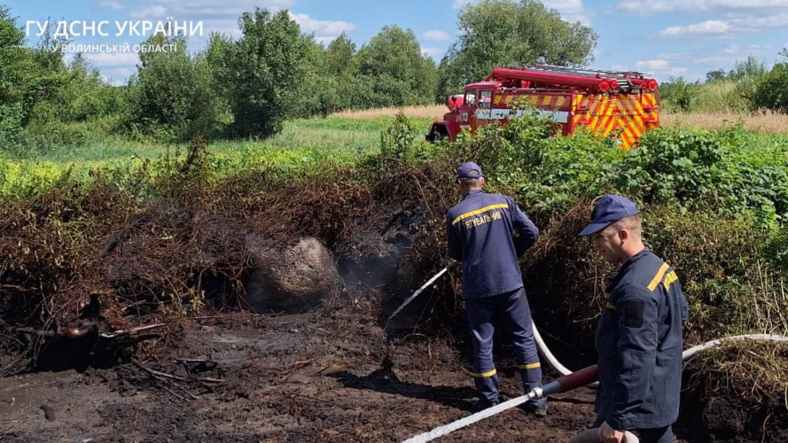 На Волині загорілися торф'яники