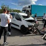 Від удару вантажівка перекинулася на бік: біля Луцька сталася ДТП