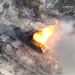 Бійці Волинської ТрО показали, як «підсмажили» російський танк